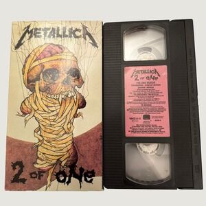Metallica 2 of One VHS Tape 1989 The One Videos Pushead Art Elektra 40109-3